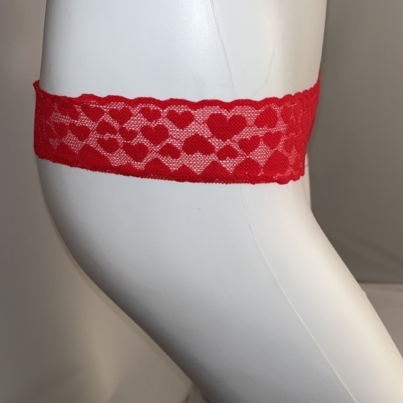 Victoria’s Secret red heart mesh nylon panty O/S - Picture 2 of 9